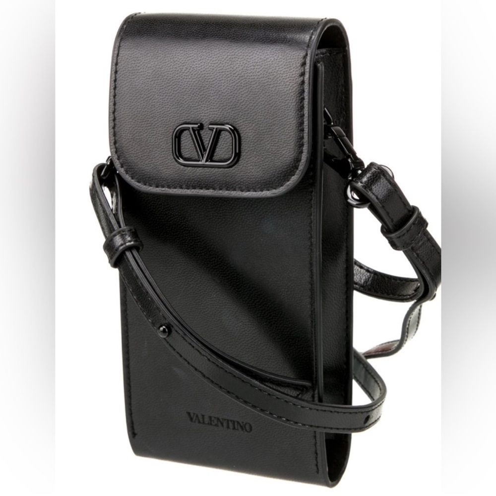 Valentino Black Leather Crossbody.NIB